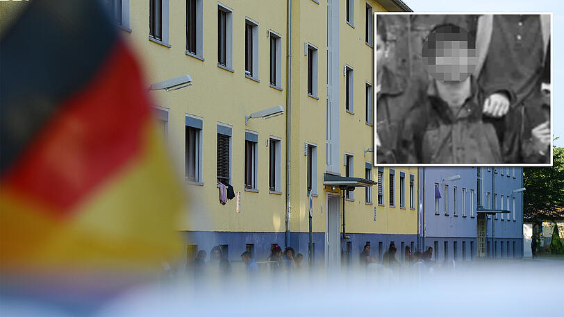 Die Erstaufnahmeeinrichtung für Flüchtlinge in Gießen. Hier gab sich Franco A. (kleines Foto) im Dezember 2015 erstmals als geflüchteter Obstverkäufer aus Damaskus aus.