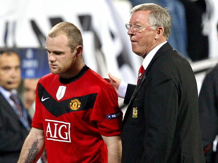 ManU-Superstar Wayne Rooney und sein Trainer Sir Alex Ferguson werden am 30. März Gegner vom FC Bayern in der Champions League sein.