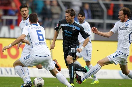 Benny Lauth hatte es schwer in Karlsruhe.