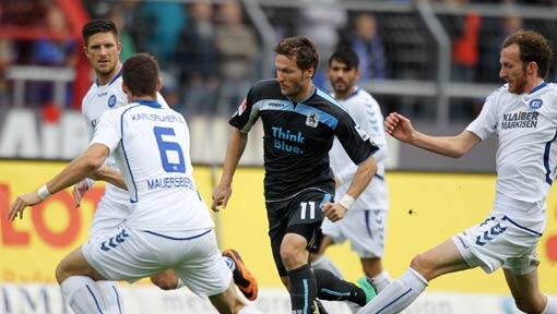 Benny Lauth hatte es schwer in Karlsruhe. Benny Lauth hatte es schwer in Karlsruhe.
