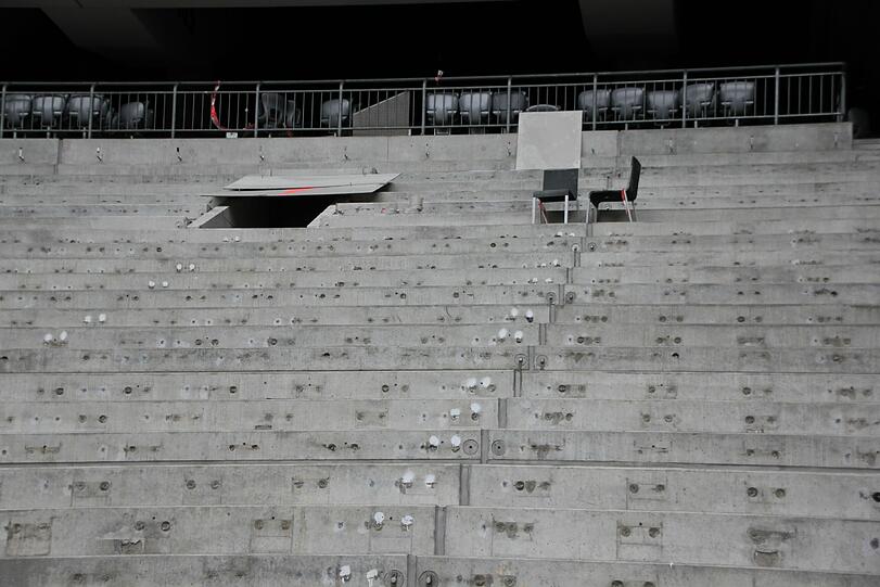 Umbau in der Allianz Arena: Die Bilder
