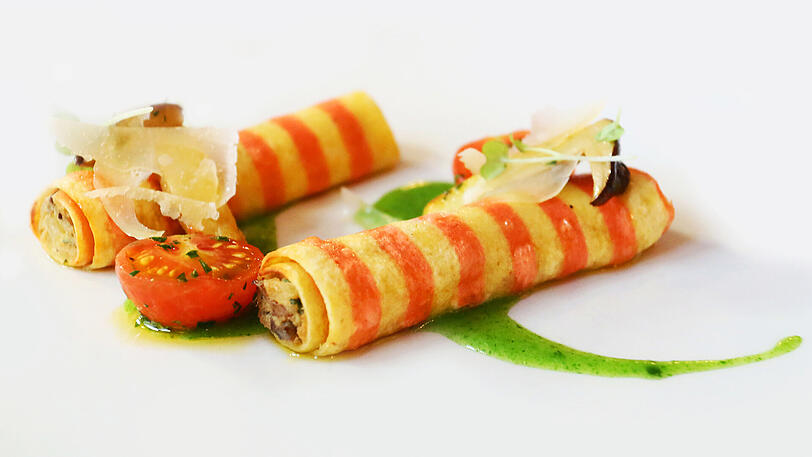3. Gang: Cannelloni von Steinpilzen.