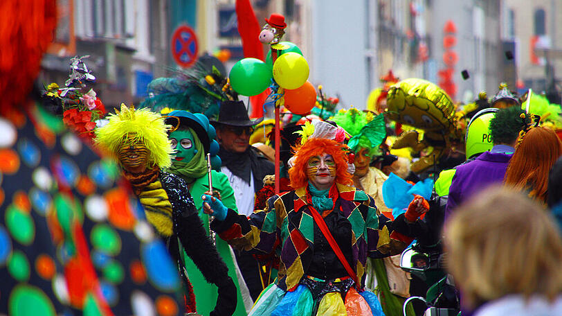In Köln ist der Rosenmontag besonders bunt