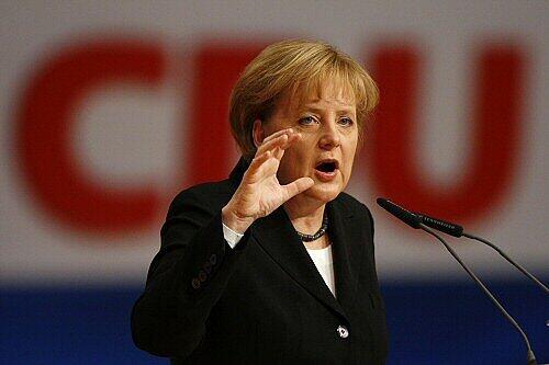 Merkel bei ihrer Rede