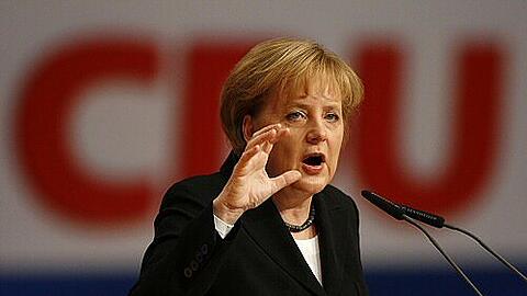 Merkel bei ihrer Rede