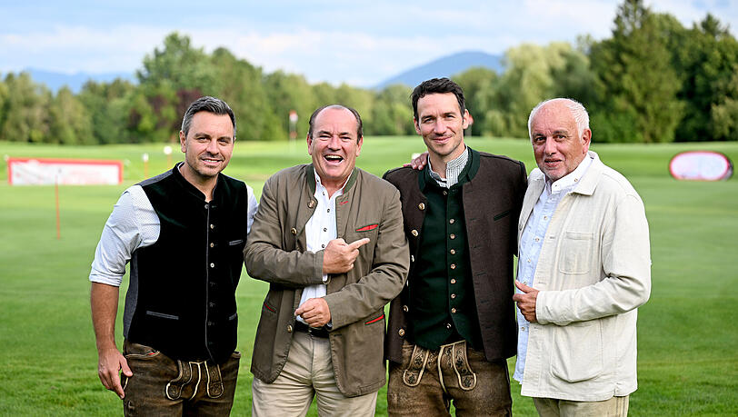 Neben Felix Neureuther auf dem Golfplatz: Alexander Lübenoff (li.), Wolfram Kons (2.v.li.) und Robert Lübenoff (re.) waren auch dabei. Neben Felix Neureuther auf dem Golfplatz: Alexander Lübenoff (li.), Wolfram Kons (2.v.li.) und Robert Lübenoff (re.) waren auch dabei.