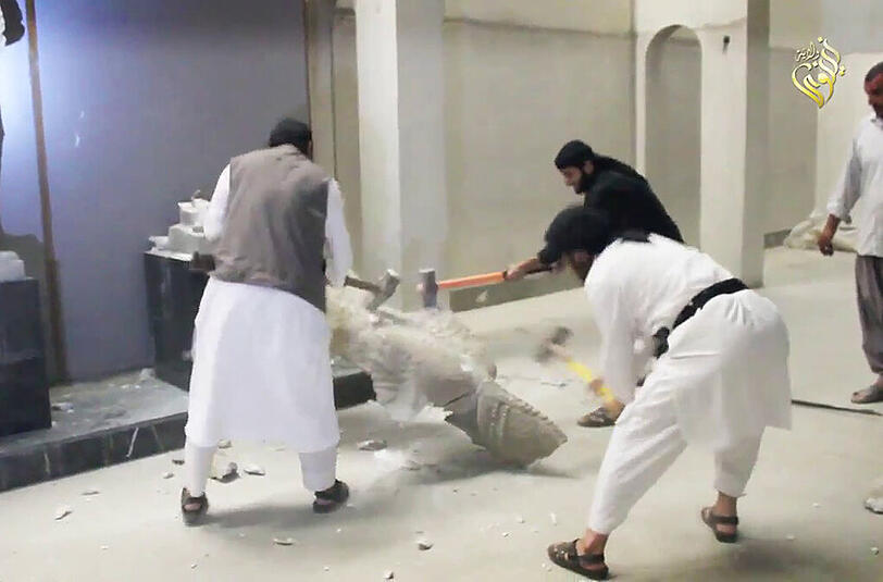 IS-Terroristen zerstören Jahrhunderte altes Kulturgut: Nimrud wurde um 1270 v. Chr. gegründet und war zeitweilig die Hauptstadt Assyriens.