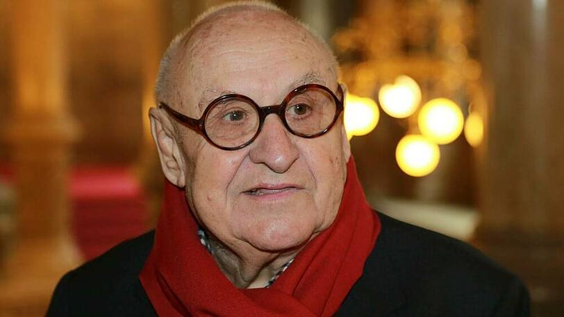 Gustav Peichl 2014 bei einem Besuch im Wiener Rathaus