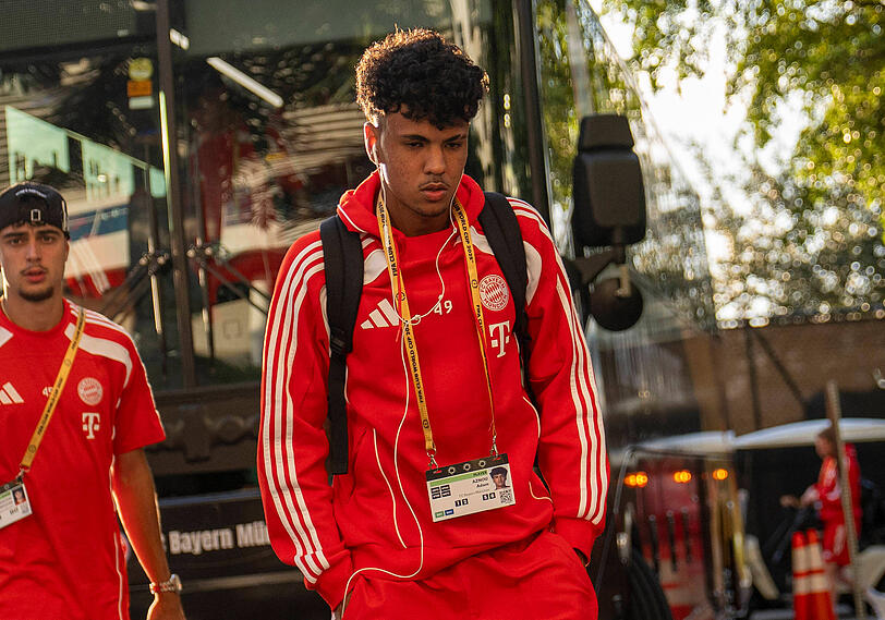 Sieht keine Perspektive beim FC Bayern: Adam Aznou. Sieht keine Perspektive beim FC Bayern: Adam Aznou.