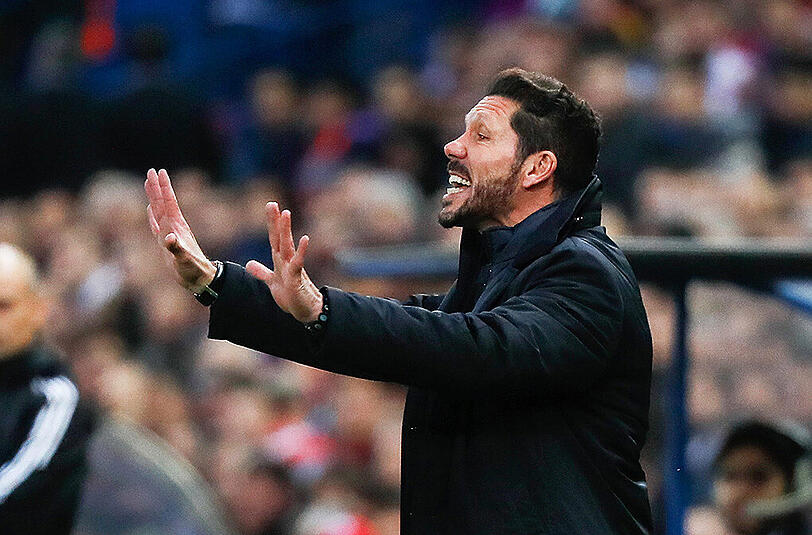 Atlético Madrids Trainer Diego Simeone ist für sein hitziges Gemüt bekannt.