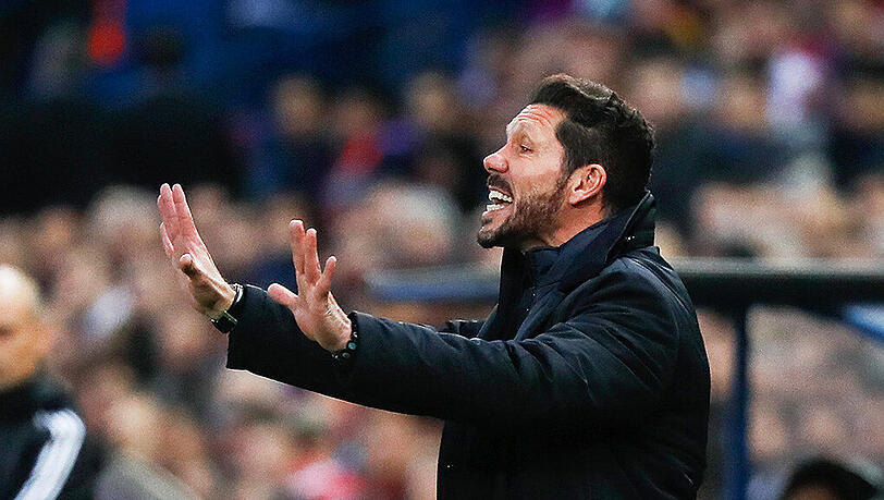 Atlético Madrids Trainer Diego Simeone ist für sein hitziges Gemüt bekannt. Atlético Madrids Trainer Diego Simeone ist für sein hitziges Gemüt bekannt.