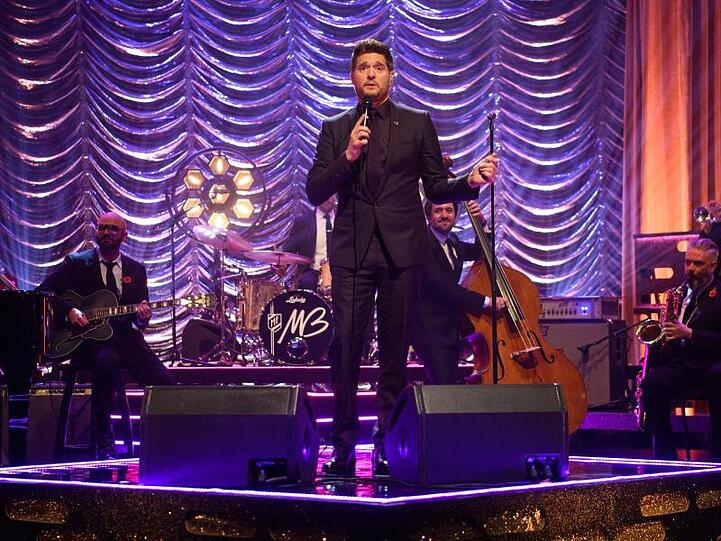 Michael Bublé bei Dreharbeiten zur Graham Norton Show.