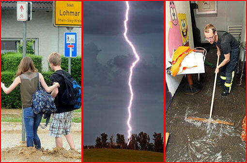 Schon wieder Flut, Hochwasser und Überschwemmungen: Heftige Gewitter haben Deutschland nach der Glut-Hitze geschockt. Die Bilder aus Bayern und dem Rest Deutschlands.