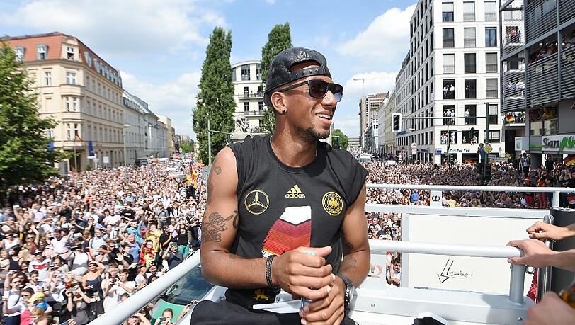 Weltmeisterparty: Bayerns Innenverteidiger und Nationalspieler Jerôme Boateng. Weltmeisterparty: Bayerns Innenverteidiger und Nationalspieler Jerôme Boateng.