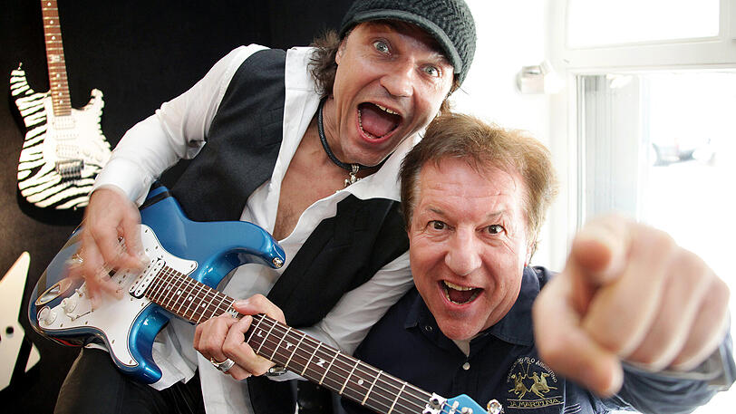 Stadtspaziergänger Sigi Müller hat Scorpions-Gitarrist Matthias Jabs in seinem Laden getroffen.