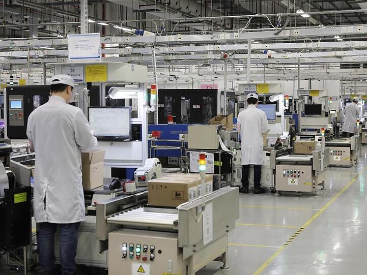 Produktion bei Huawei in Shenzhen, China.