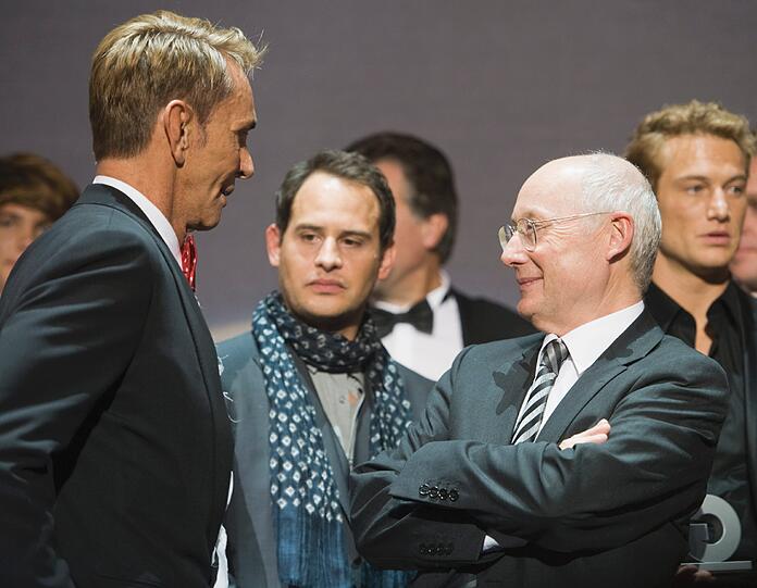 Macher unter sich: Wolfgang Joop (l.), Moritz Bleibtreu (m.) und Stefan Aust (r.) im Gespräch.