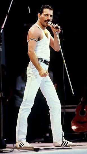 Auch Freddie Mercury starb viel zu früh: 1987 wurde der exzentrische Sänger der britischen Rockgruppe Queen positiv auf HIV getestet. Mercury starb mit 45 Jahren an einer Lungenentzündung.