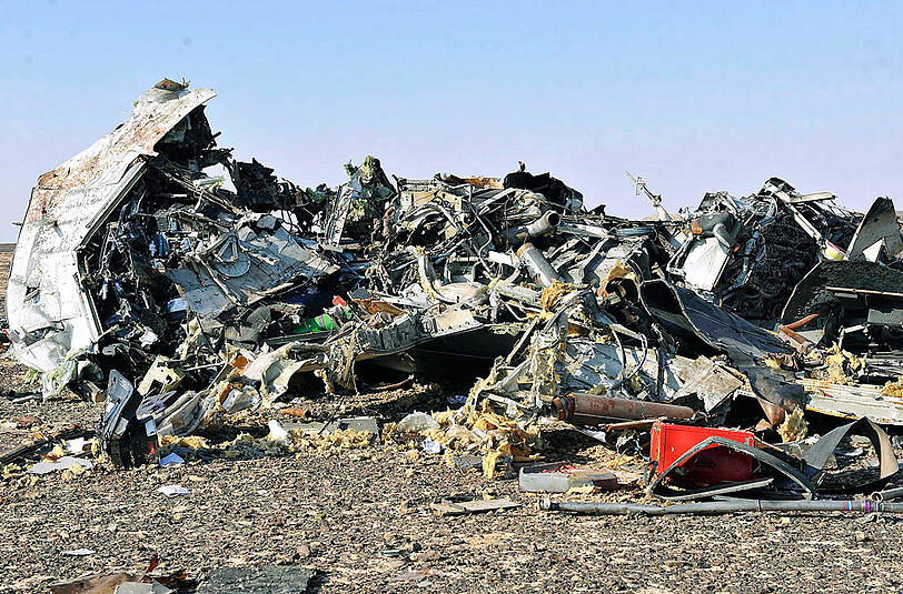 Absturz über der Halbinsel Sinai: die Bilder von der Unglücksstelle.