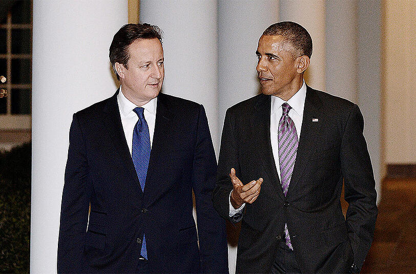David Cameron und Barack Obama während ihres Treffens im Weißen Haus.