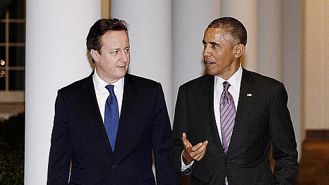 David Cameron und Barack Obama während ihres Treffens im Weißen Haus.