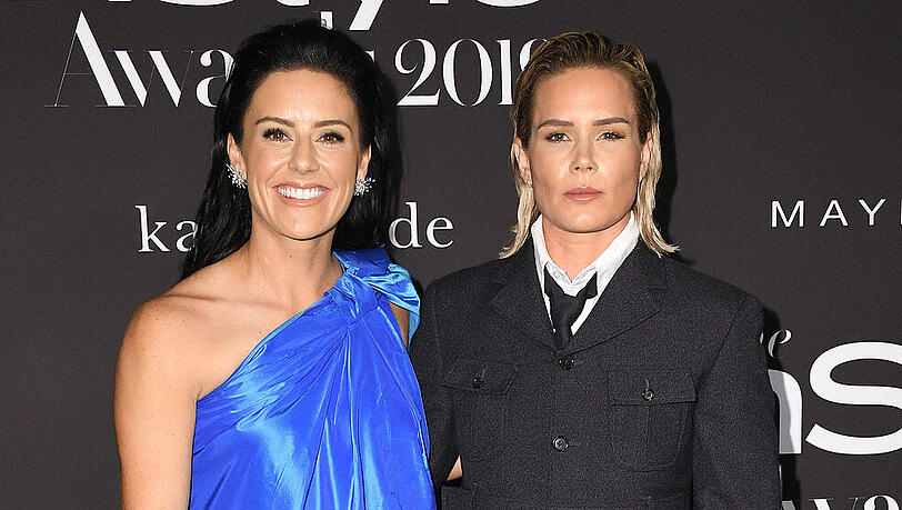 Jetzt sind sie ein Ehepaar: Ali Krieger (l.) und Asyhlyn Harris Jetzt sind sie ein Ehepaar: Ali Krieger (l.) und Asyhlyn Harris