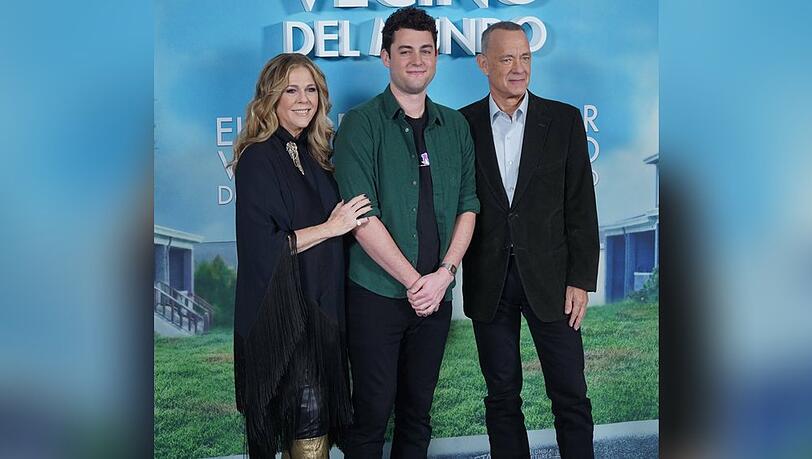 Rita Wilson und Tom Hanks mit Sohn Truman in der Mitte.