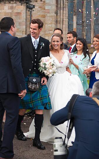 Andy Murray hat seine Jugendliebe Kim Sears in seiner schottischen Heimatstadt Dunblane geheiratet. Die Bilder.