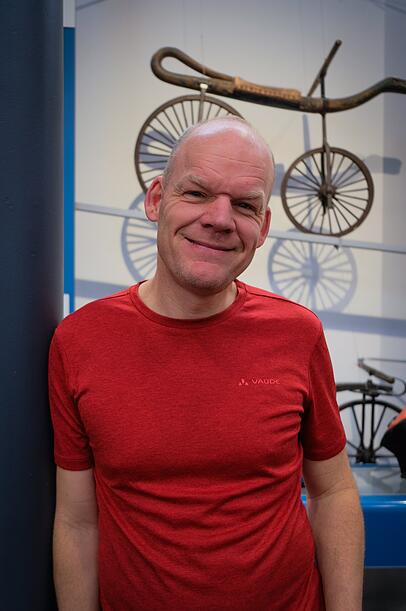 Gunnar Fehlau (52) stellt zusammen mit seinem Team die Fahrrad-Innovationen 2026 vor.