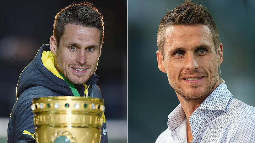 Ex-BVB-Profi Sebastian Kehl 2013 nach der 1:3-Niederlage im Pokalfinale gegen den VfL Wolfsburg und 2016 als TV-Experte.