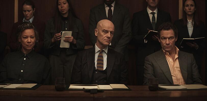 Mit Beatrice Ubosi (Nina Sosanya) und St John Smallwood (Pip Torrens, Mitte) hat sich Tech-Milliard&auml;r Morgan Henderson (Dominic West) einen extrem gewieften Rechtsbeistand f&uuml;r die Scheidung gesucht.