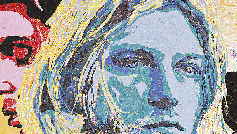 Street-Art-Künstler beschäftigen sich schon lange mit Kurt Cobain - hier ein Porträt in Malaysia Street-Art-Künstler beschäftigen sich schon lange mit Kurt Cobain - hier ein Porträt in Malaysia