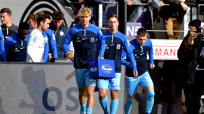 Leandro Morgalla (l.) spielt Marktwert-technisch gesehen in der Dritten Liga ganz oben mit.
