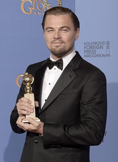 Leonardo DiCaprio bekam den Golden Globe als bester Komödien-Darsteller für seine Rolle eines Börsenspekulanten in "The Wolf of Wall Street" von Martin Scorsese.