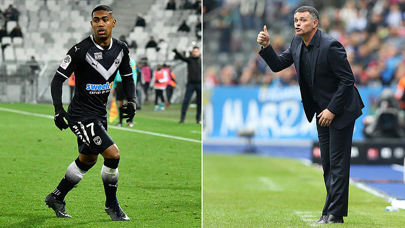 Sein "Entdecker" Willy Sagnol (rechts) hält große Stücke auf den talentierten Brasilianer Malcom.
