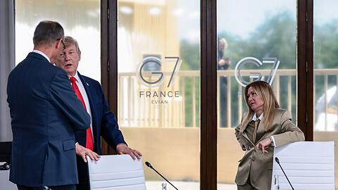 Beim G7-Gipfel in &Eacute;vian gelang es den Europ&auml;ern, Trump bei Laune zu halten - beim Nato-Gipfel k&ouml;nnte das schwieriger werden. (Archivbild)
