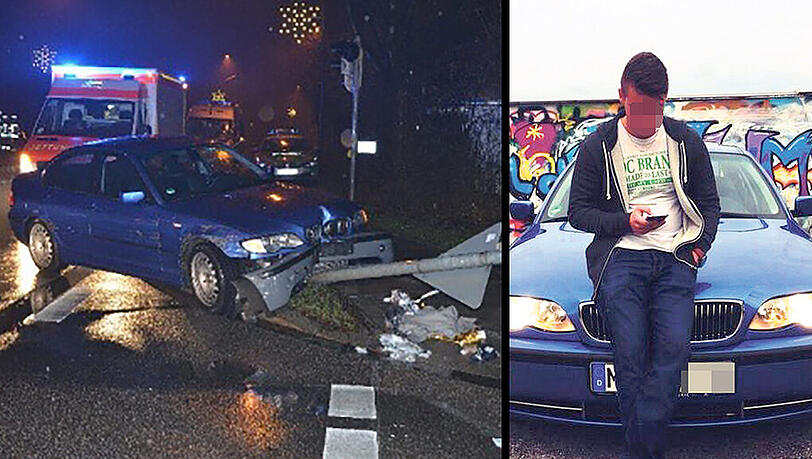 Mit seinem blauen BMW, vor dem er bei Facebook posiert, hat ein 21-Jähriger einen tödlichen Unfall verursacht. Mit seinem blauen BMW, vor dem er bei Facebook posiert, hat ein 21-Jähriger einen tödlichen Unfall verursacht.