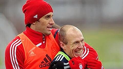 Spielen nur noch im Training zusammen. Arjen Robben (re.) und Luca Toni