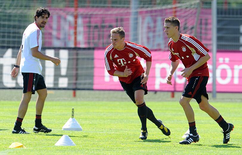 Jupp Heynckes hatte bei seiner  Rückkehr zu Bayern München nur einen Rumpfkader zur Verfügung. Bei  der ersten Trainingseinheit am Montag standen gerade einmal sieben  Profis auf dem Platz. Die Bilder