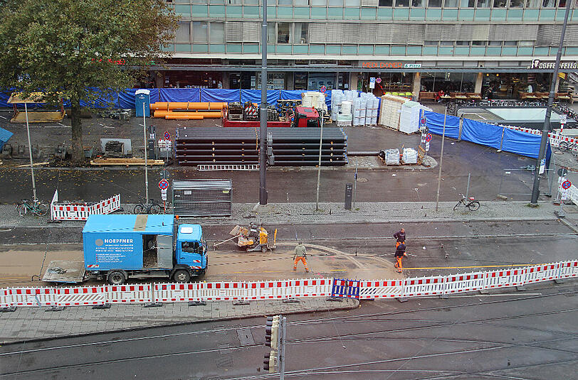 So sieht's seit Mittwoch am Münchner Hauptbahnhof aus: Baustelle soweit das Auge reicht