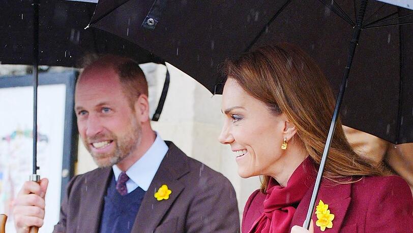 Prinz William und Prinzessin Kate am 26. Februar in Wales.