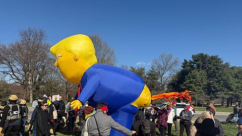 Die Demonstrationen stehen unter dem Motto "No Kings".