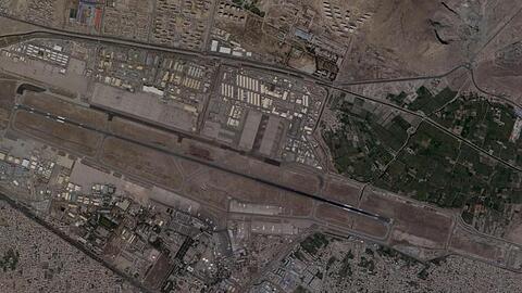 Satellitenbild des Kabul International Airport.