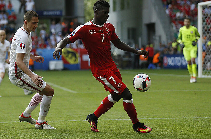Breel Embolo im EM-Achtelfinalspiel der Schweiz gegen Polen.