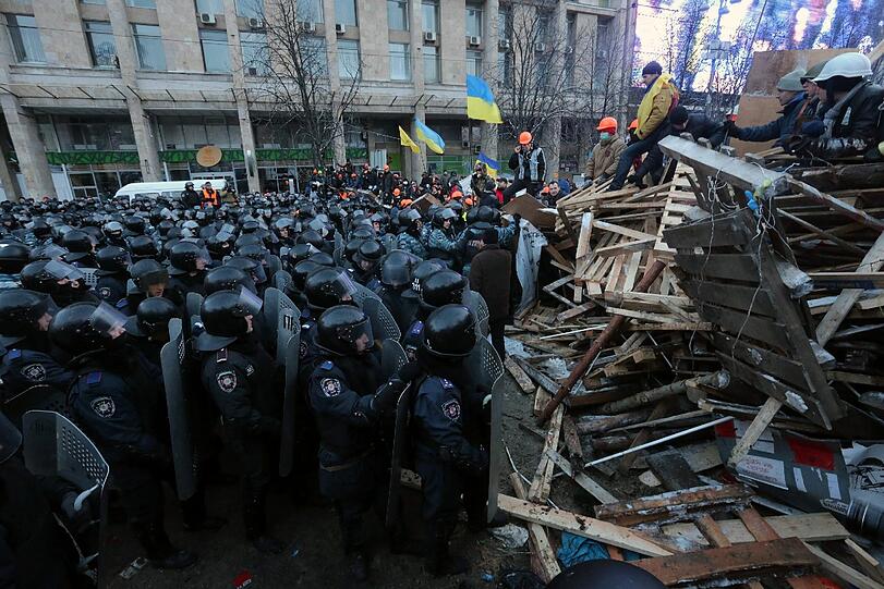 Bilder von den Protesten in der Ukraine. Die Gewalt der Regierung wird von Tag zu Tag härter.
