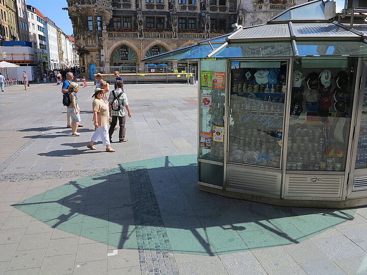 Dieses Rad, dass hier am Marienplatz angepriesen wird, dürfte quasi unsinkbar sein.