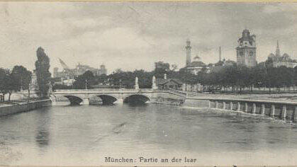 Anfang des 20. Jahrhunderts hatte der Flusslauf der Isar in der Innenstadt schon nichts mehr mit dem natürlichen Verlauf zu tun.