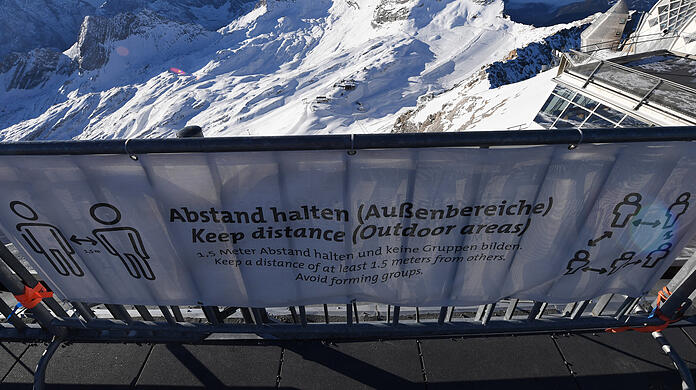 Blick über ein Skigebiet an der Zugspitze. (Archivbild)