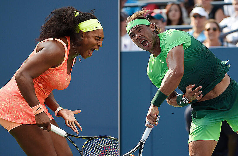 Serena Williams hadert, Rafael Nadal gelangt zu alter Sicherheit: Das Nervenkostüm spielt in New York dieses Jahr bei vielen eine Rolle.