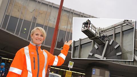 "Wir passen gut auf die Uhr auf", verspricht Astrid Ulrich, Projektingenieurin für die zweite Stammstrecke, am Bahnhofsplatz.
